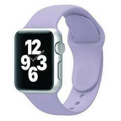 Pro Soft Silicone Sport Strap Wristband Replacement for Apple Watch Series Ultra/9/8/7/6/5/4/3/2/1/SE - 49MM/45MM/44MM/42MM (Purple)